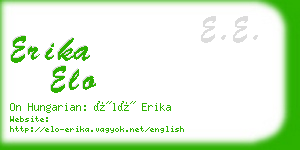 erika elo business card